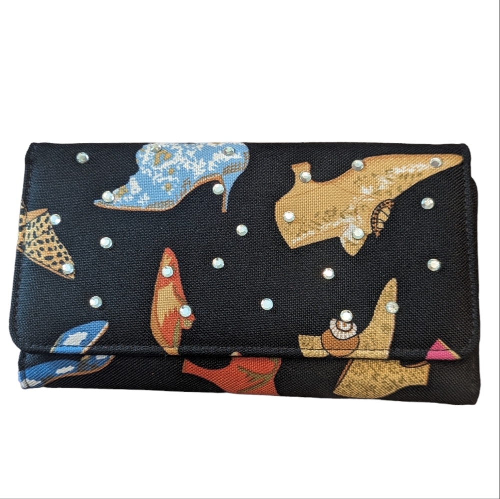 Fabric wallet with cute shoe design